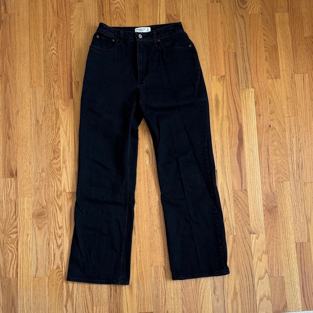 Abercrombie & Fitch Black Straight Leg Jeans